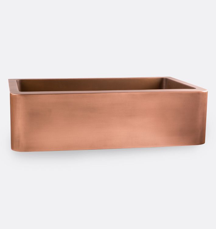 Apron Front Copper Sink - 33" x 21-1/2" x 9-1/2"