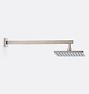 15-1/2&quot; Wall Mount Shower Arm with Square Shower Head