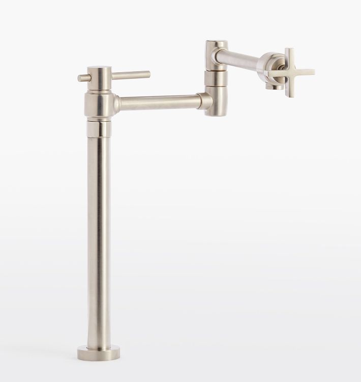 West Slope Cross Handle Deck Mount Pot Filler