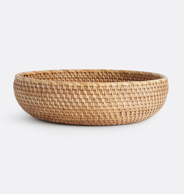 Rinna Rattan Bowl, 17" Diameter x 4.75" - Natural