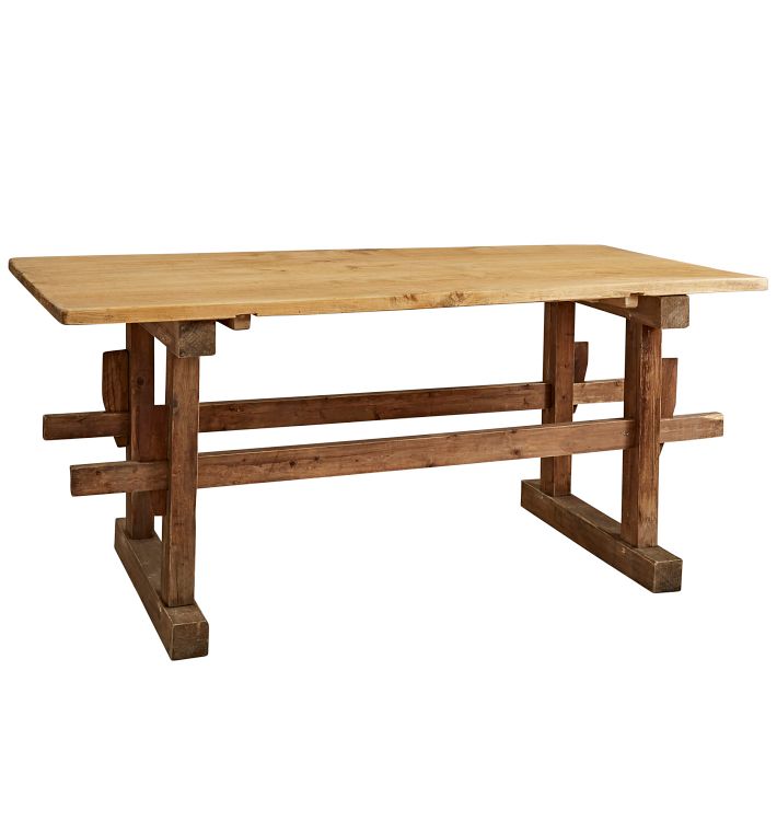 Primitive Double Trestle Knockdown Table