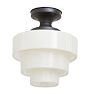 Vintage Art Deco Semi-Flush with Tiered Shade