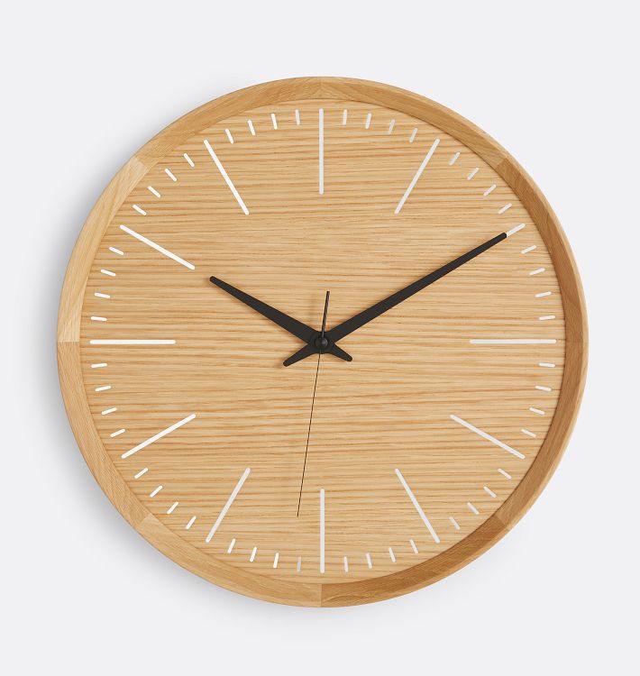 Fluctuation Clock, 14" - Oak