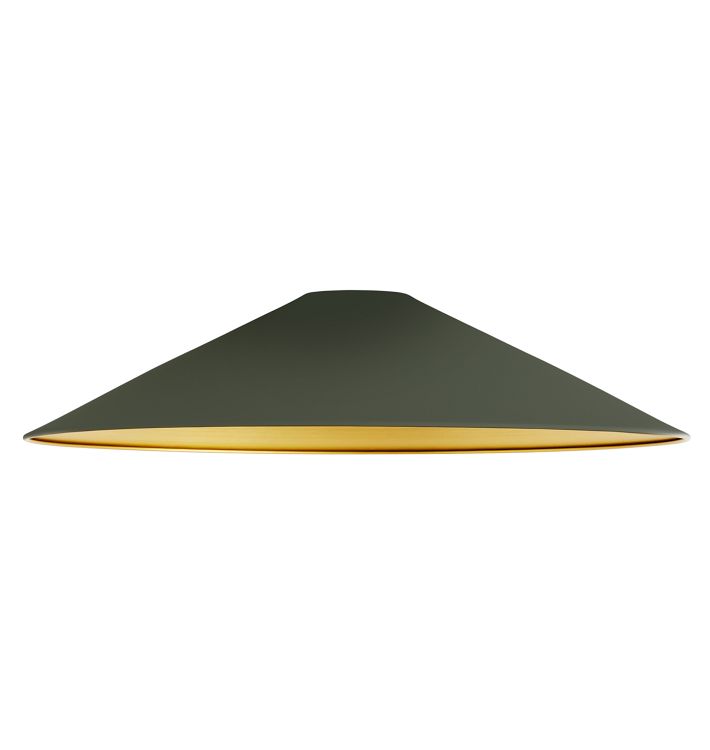 UNO 20" Cone Shade, Matte Juniper Ext with Brass Int