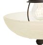 Vintage Centerpost Semi-Flush Fixture with Pressed Glass Shade