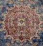 Vintage Turkish Hand-Knotted Rug with Bold Red Medallion, 6'x10'