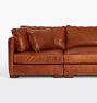 Wrenton Leather 6-Piece Double Ottoman Sectional Sofa