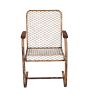 Vintage Steel Mesh Cantilevered Patio Chair