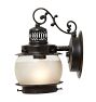 Vintage Lantern Sconce with Etched Globe Shade
