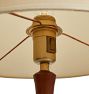 Vintage Mid-Century Teak Floor Lamp with Drum Shade
