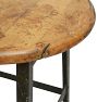 Vintage Angle Steel Industrial Stool with Wood Seat