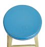 Vintage Blue &amp; Yellow Steel Stool