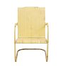 Vintage Cantilevered Steel Patio Chair in Cream Yellow