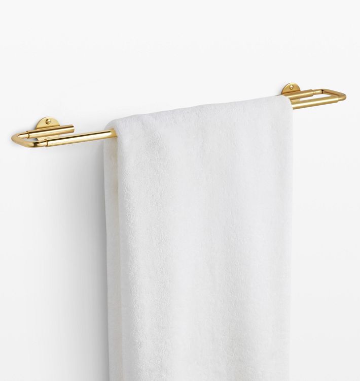 Patton 24" Towel Bar, Aged Brass