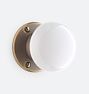 Tate White Porcelain Knob Mortise Interior Door Set