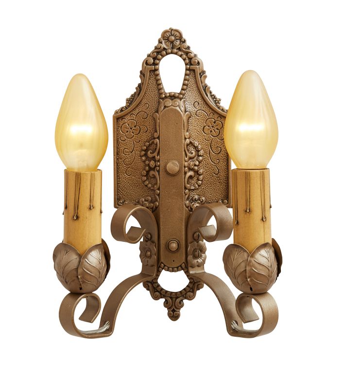 Vintage Romance Revival Double Candle Sconce