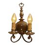 Vintage Colonial Revival Double Candle Sconce