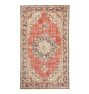 Vintage Turkish Hand-Knotted Rug in Bold Reds and Blues, 6'x10'