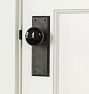 Putman Black Porcelain Knob Tube Latch Interior Door Set