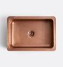 Quiroga Antique Copper Single Kitchen Sink &amp; Drain