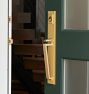 Jerico Brass D-Handle &amp; Lever Exterior Door Tube Latch Set