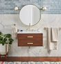 Geneva 27&quot; Wall Mount Walnut Powder Vanity