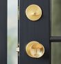 Richmond Brass Knob Tube Latch Interior Door Set, Round Backplate