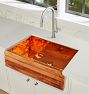 Kahlo Tiered Rose Gold Single Kitchen Sink &amp; Drain