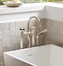 West Slope Floor Mounted Tub Filler With Handshower