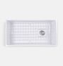 Frost Fireclay Single Kitchen Sink with Offset Drain