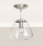 Oswego 9&quot; Semi-Flush Mount, Clear Glass