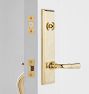 Putman Traditional Lever Exterior Door Hardware Tube Latch Set