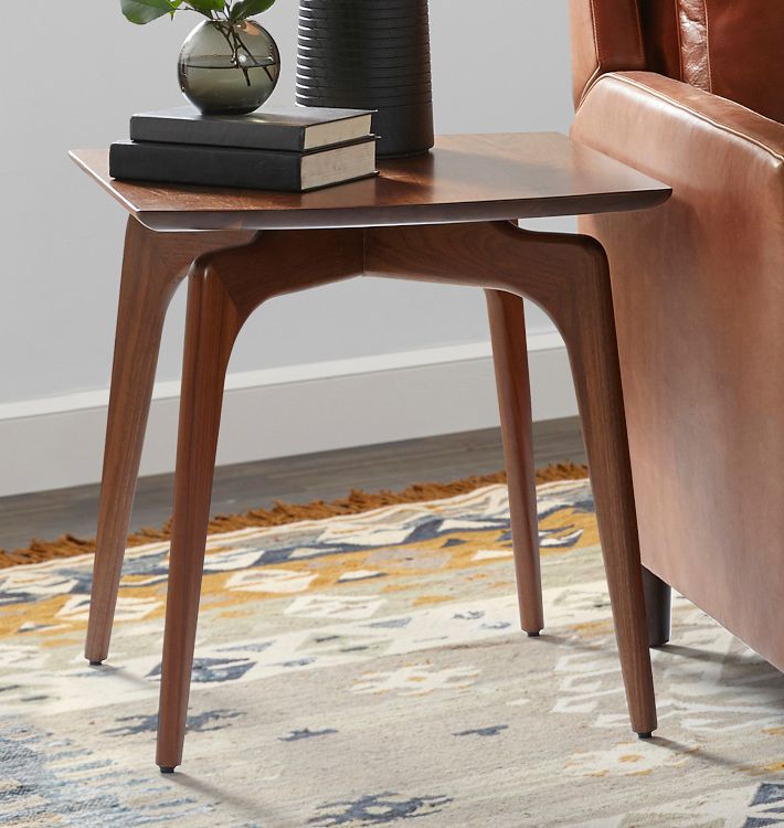 Basin Walnut Side Table