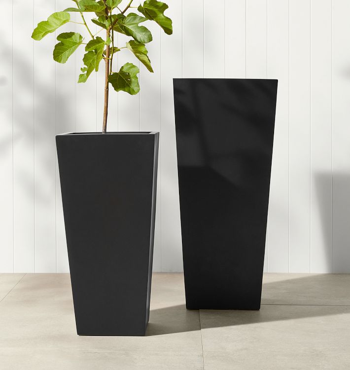 Modern Fiberstone Tapered Planters