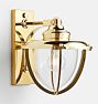 Pacifica Sconce, Lacquered Brass - Clear Teardrop Shade