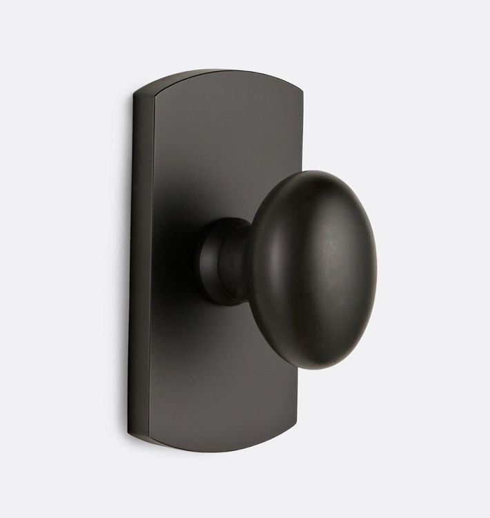 Arched Oval Knob Interior Door Hardware Tube Latch Set, Oil-Rubbed Bronze - Passage