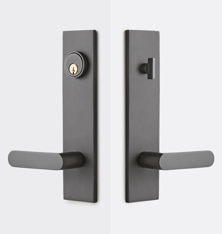 Bowman Brass Lever Exterior Door Tubelatch Set, Oil-Rubbed Bronze 2.375" Standard