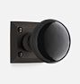 Coleman Black Porcelain Knob Mortise Interior Door Set