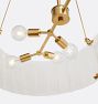 Willamette 60&quot; Linear Chandelier, Aged White Glass