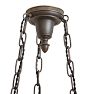 Vintage Classical Revival 3-Light Chandelier with Suspended Pan