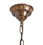 Vintage Romance Revival Polychrome 5-Light Bare Bulb Chandelier