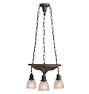 Vintage Classical Revival 3-Light Chandelier with Suspended Pan