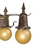 Vintage Romance Revival 5-Light Hammered Iron Bare Bulb Chandelier