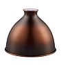 7" Industrial Brass Dome Shade - Antique Copper