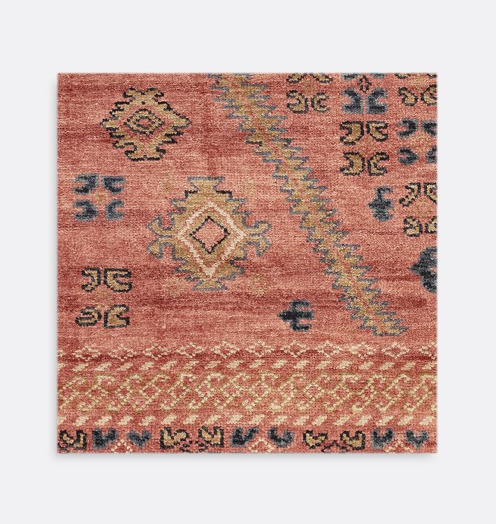 Adair Hand-Knotted Rug, Adair Rust - 18" Swatch