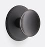 Dish Cabinet Knob With Round Backplate - Oil Rubbed Bronze