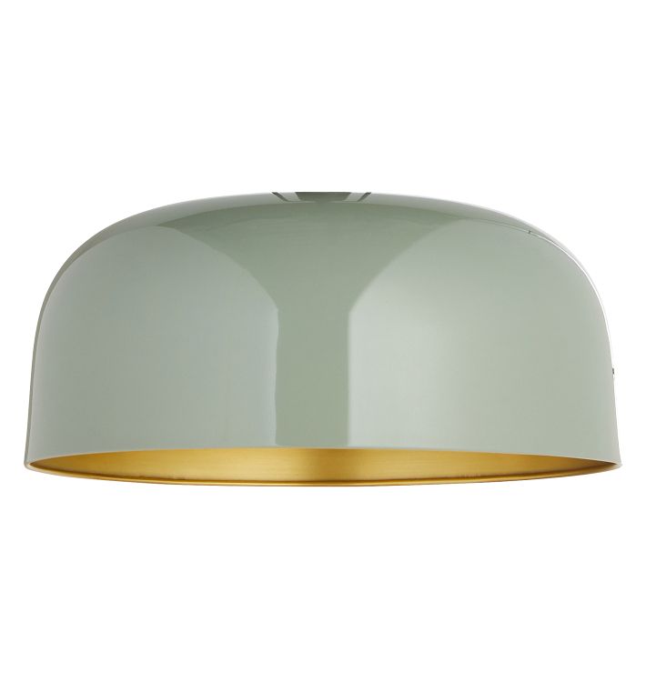 Dekum 16" Gloss Rosemary Exterior / Brass Interior Dome Shade