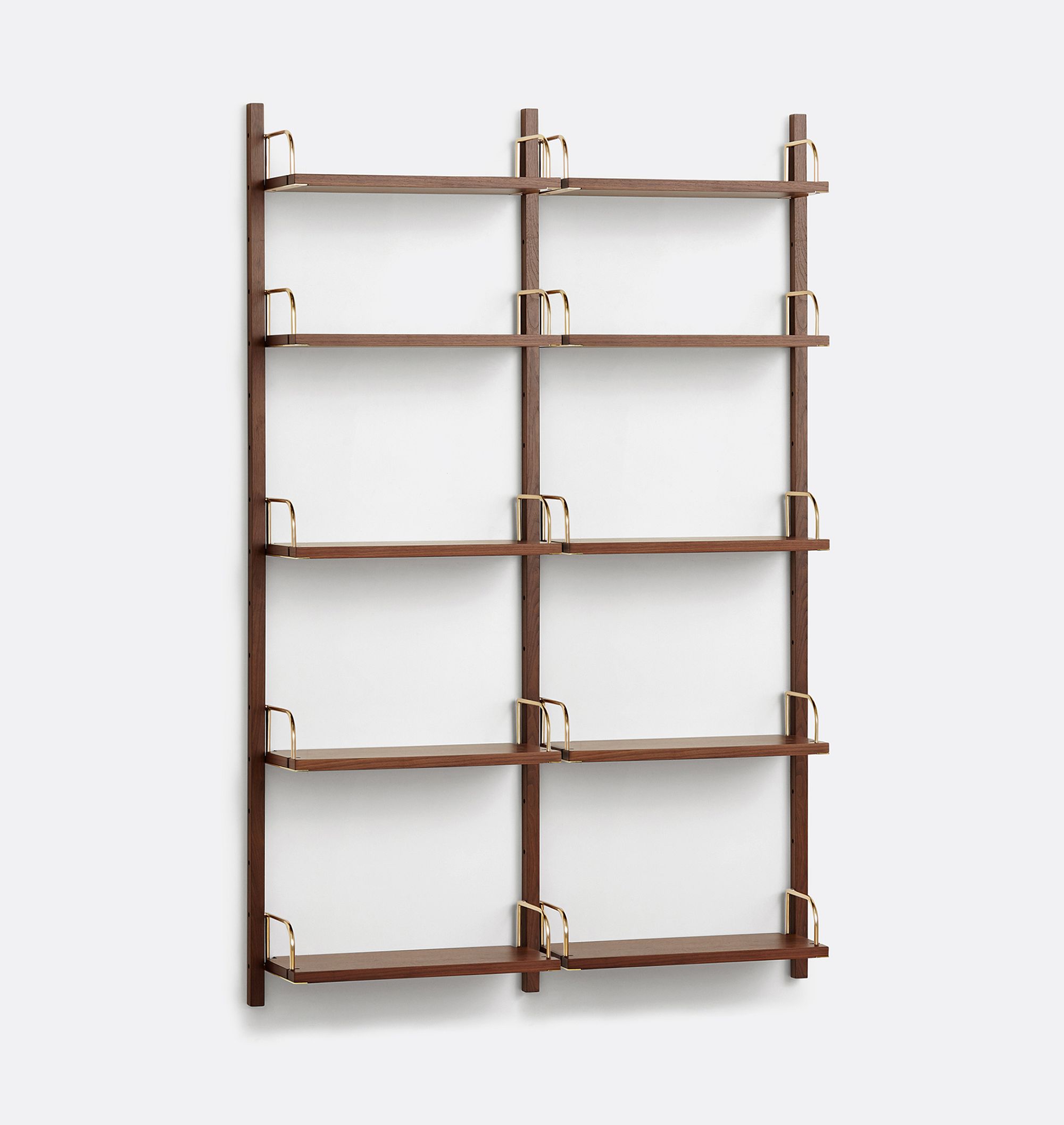 Alt image 1 for Hart Modular Walnut Shelving Unit Set Of 2