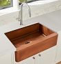 Apron Front Copper Sink - 33&quot; x 21-1/2&quot; x 9-1/2&quot;