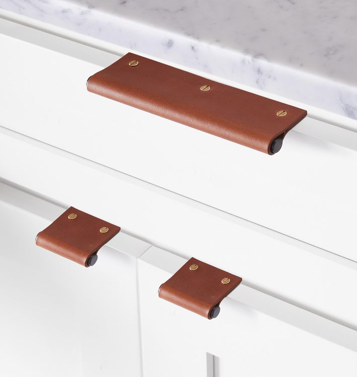 Leather cabinet pulls discount